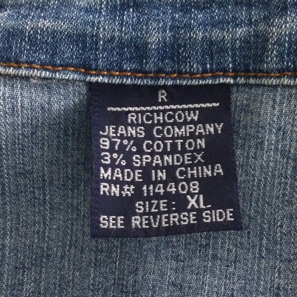 Girls Richcow Jean Company Jacket size XL very nice style #314 - Picture 4 of 10